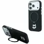 Karl Lagerfeld KF003216 Ring Stand 360 Choupette Head Pin MagSafe ümbris iPhone 18 Pro Max / 17 Pro Max jaoks, must
