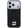 Karl Lagerfeld KF003216 Ring Stand 360 Choupette Head Pin MagSafe ümbris iPhone 18 Pro Max / 17 Pro Max jaoks, must
