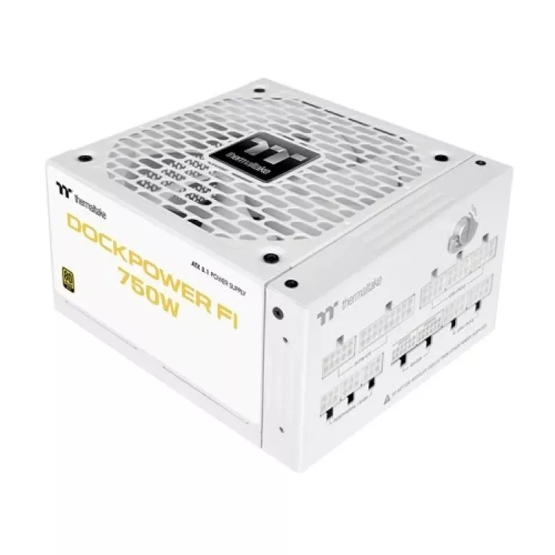 Thermaltake Dockpower FI 750W arvuti toiteplokk, 80 PLUS Gold, modulaarne, valge