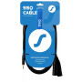 SSQ MIXLR1 SS-1816 helikaabel, 3,5 mm stereo jack – 2x XLR, 1 m, must