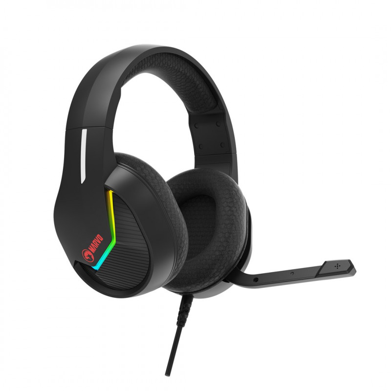 Marvo Tactic 40 H8618 BK mängukõrvaklapid, juhtmega, RGB, mustad