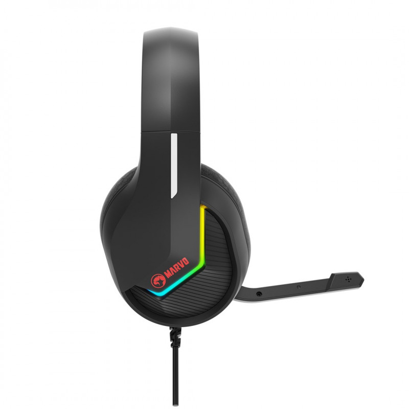Marvo Tactic 40 H8618 BK mängukõrvaklapid, juhtmega, RGB, mustad