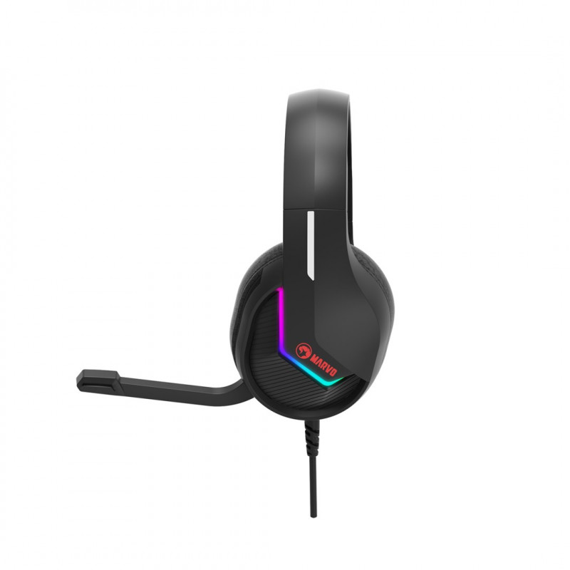 Marvo Tactic 40 H8618 BK mängukõrvaklapid, juhtmega, RGB, mustad