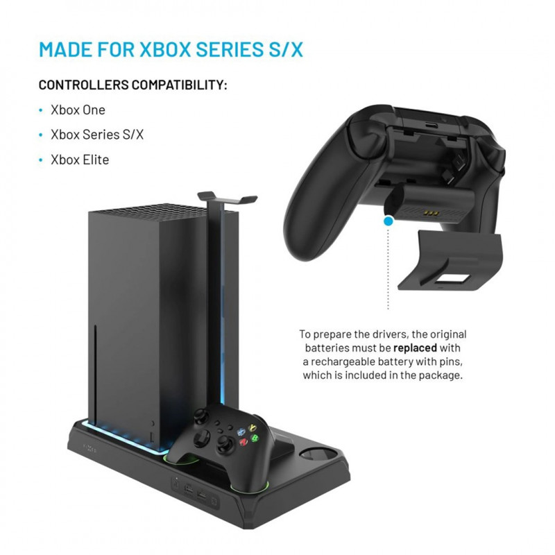 Fixed FIXXB-MCS-BK multifunktsionaalne jaam Xbox Series X/S jaoks, must