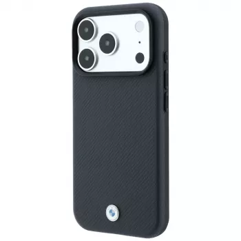 BMW Sign Kevlar Metal Logo MagSafe ümbris iPhone 18 Pro Max / 17 Pro Max jaoks, antratsiit