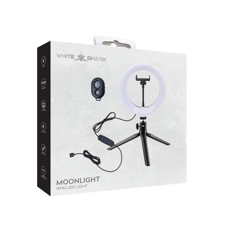 White Shark RL-08 MOONLIGHT-2 LED rõngasvalgusti, 21 cm