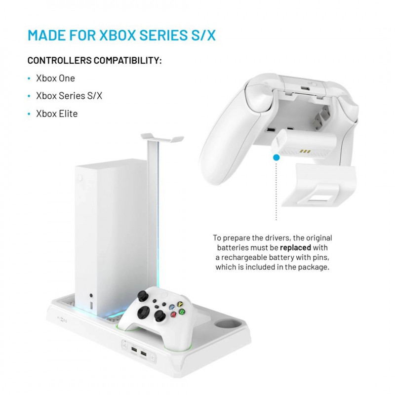 Fixed FIXXB-MCS-WH multifunktsionaalne jaam Xbox Series X/S jaoks, valge