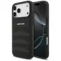 Mercedes AMG00117 ümbris iPhone 18 Pro Max / 17 Pro Max, AMG Leather Debossed Lines Logo, must