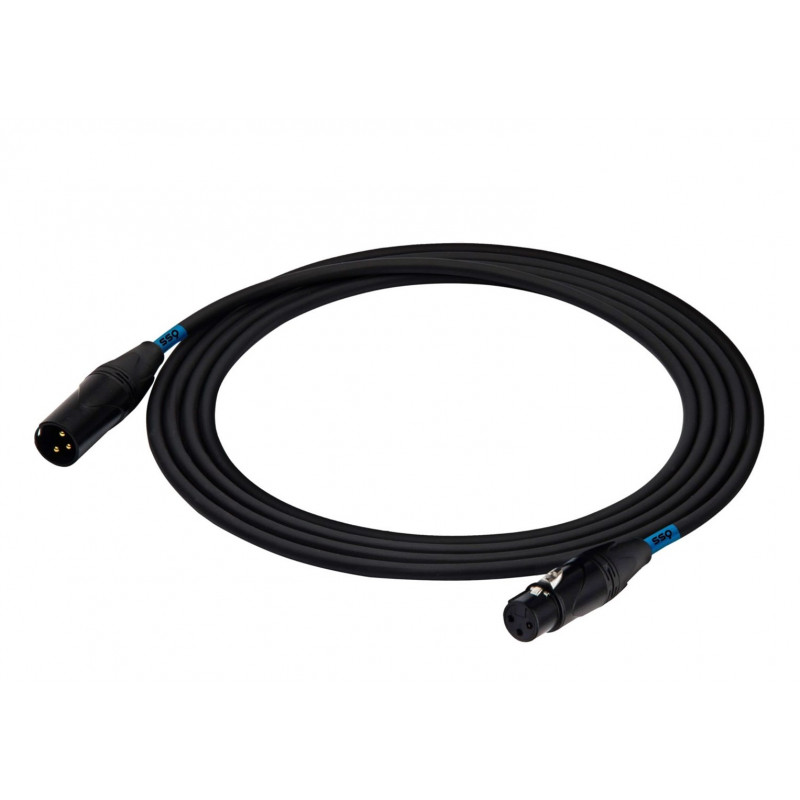 SSQ DMX1 SS-1838 kaabel XLR-pistik - XLR-pesa, 1 m, must