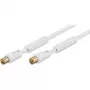 Wentronic 27720 IEC isane – IEC emane, kullatud pistikud, valge