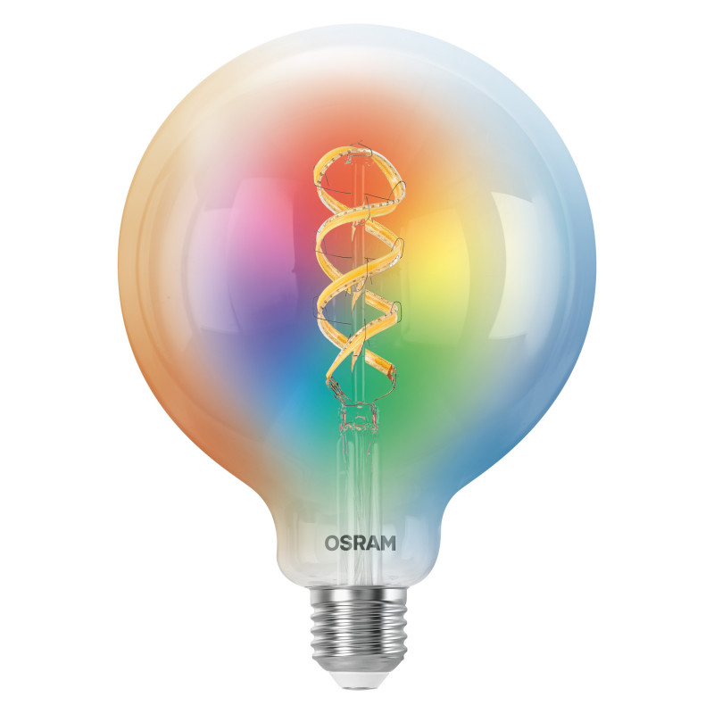 Osram SMART+ MATTER Filament Multicolor Classic Globe 125 40 nutipirn, E27, 4,8 W, RGBW, Wi-Fi