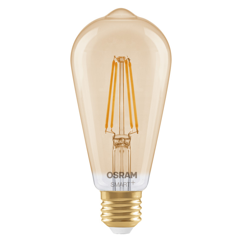 Osram SMART+ MATTER Filament Dimmable Classic Edison 53 824 nutipirn, kuldne, E27, 6 W, soe valge, Wi-Fi