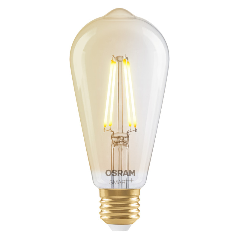Osram SMART+ MATTER Filament Dimmable Classic Edison 53 824 nutipirn, kuldne, E27, 6 W, soe valge, Wi-Fi