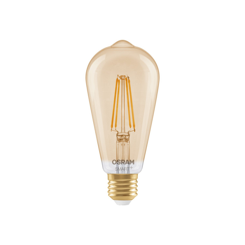 Osram SMART+ MATTER Filament Dimmable Classic Edison 53 824 nutipirn, kuldne, E27, 6 W, soe valge, Wi-Fi