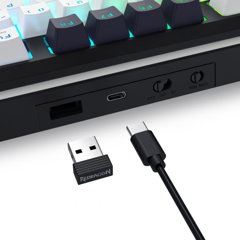 Redragon Wildslash LCD Pro K746WB-RGB-PRO mängu klaviatuur