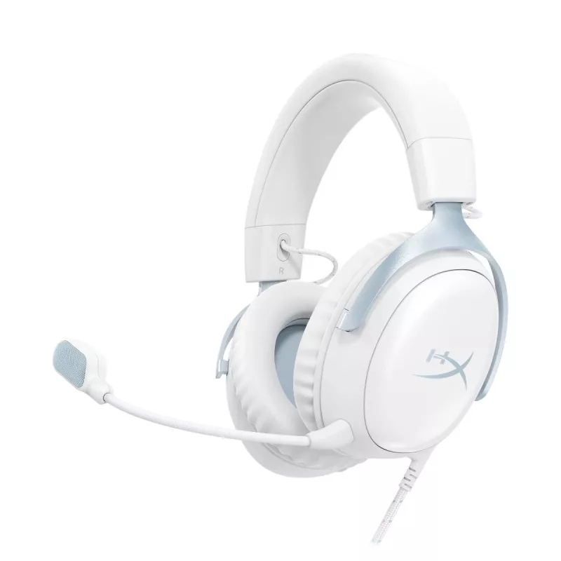 HyperX Cloud III mängukõrvaklapid, valge-sinine, DF7F1AA