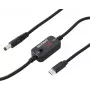 VOLTCRAFT VC-18735745 USB pingemuundur, DC-pistik 5,5 x 2,1 mm, USB-C PD/DC, reguleeritav väljundpinge, DC-adapteriga, must