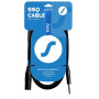 SSQ JSXM5 SS-1464 kaabel, stereo Jack – XLR 3-kontaktiline isane, 5 m, must