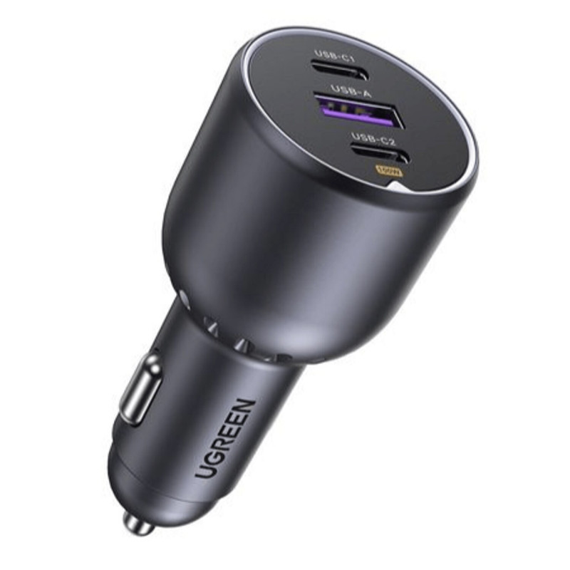 Ugreen EC705 autolaadija, USB + 2x USB-C, 130 W, 1 m 5 A kaabliga