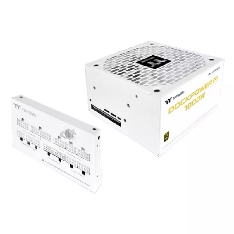 Thermaltake Dockpower FI 1000W arvuti toiteplokk, 80 PLUS Gold, valge