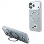 Karl Lagerfeld KF003229 ümbris 360 sõrmusstatiiviga Karl & Choupette Heads Pin MagSafe iPhone 18 Pro / 17 Pro jaoks, hall