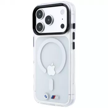 BMW M IML Glossy Metal Logo & Trims MagSafe ümbris iPhone 18 Pro Max / 17 Pro Max jaoks, läbipaistev