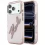 Karl Lagerfeld KF003384 IML Big Signature Resin Metal Frame ümbris iPhone 18 Pro Max / 17 Pro Max jaoks, roosa