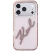 Karl Lagerfeld KF003384 IML Big Signature Resin Metal Frame ümbris iPhone 18 Pro Max / 17 Pro Max jaoks, roosa