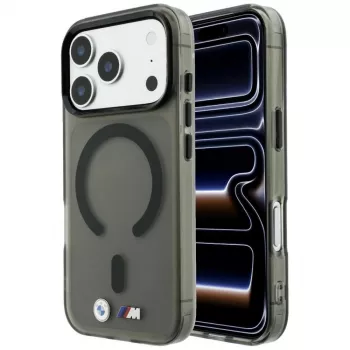BMW BMW001309 M IML Frosted Metal Logo & Trims MagSafe ümbris iPhone 18 Pro / 17 Pro jaoks, must
