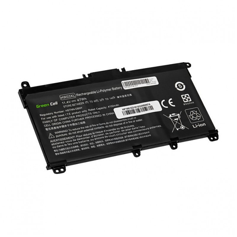 Green Cell GC-HP190 sülearvuti aku HP jaoks, 11,4 V, 4150 mAh