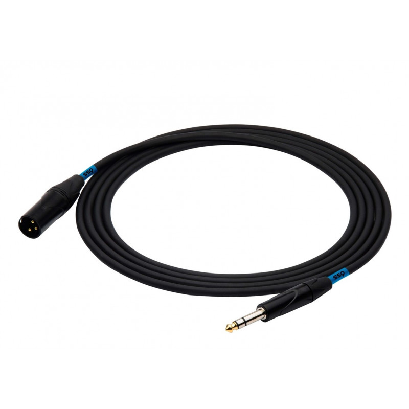 SSQ JSXM10 SS-1462 helikaabel, Jack stereo - XLR 3-kontaktne isane, 10 m, must