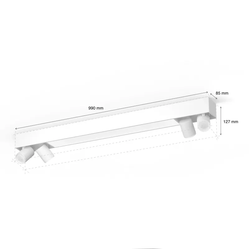 Philips Hue White & Color Ambiance Centris Spot valgusti, 4 valgusallikat, 4200 lm, valge