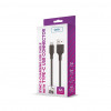 Setty USB-A – USB-C kaabel, 1 m, 3 A, must