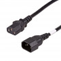 Akyga AK-PC-111A CCA toite pikenduskaabel, 3x0,5 mm², IEC C13 / IEC C14, 5 m, must