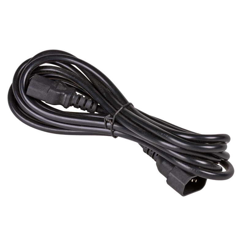 Akyga AK-PC-111A CCA toite pikenduskaabel, 3x0,5 mm², IEC C13 / IEC C14, 5 m, must