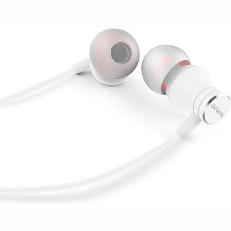 AIWA ESTM-50WT in-ear stereokõrvaklapid mikrofoniga, valged