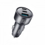 Joyroom JR-CCN19 autolaadija, 65 W, 2x USB-C + USB-A, tumehall