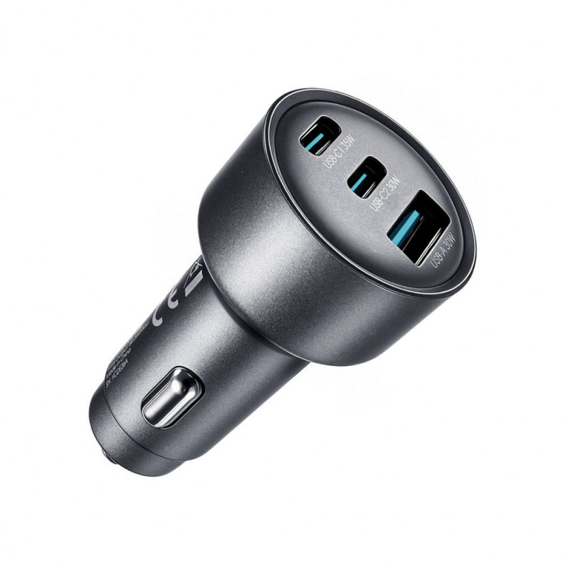 Joyroom JR-CCN19 autolaadija, 65 W, 2x USB-C + USB-A, tumehall