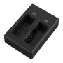 SJCAM C300 kahe pesaga akulaadija, micro USB ja USB-C pordid, laadimiskaabel kaasas
