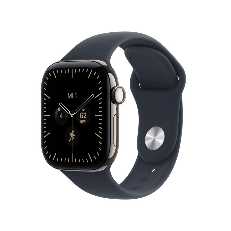 Apple Watch Series 12 GPS + Cellular 42 mm, naturaalne titaankorpus, meresinine spordirihm, M/L