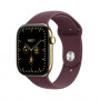 Apple Watch Series 12 GPS + Cellular 42 mm, säravkuldne titaankorpus, bordoopunane spordirihm, M/L