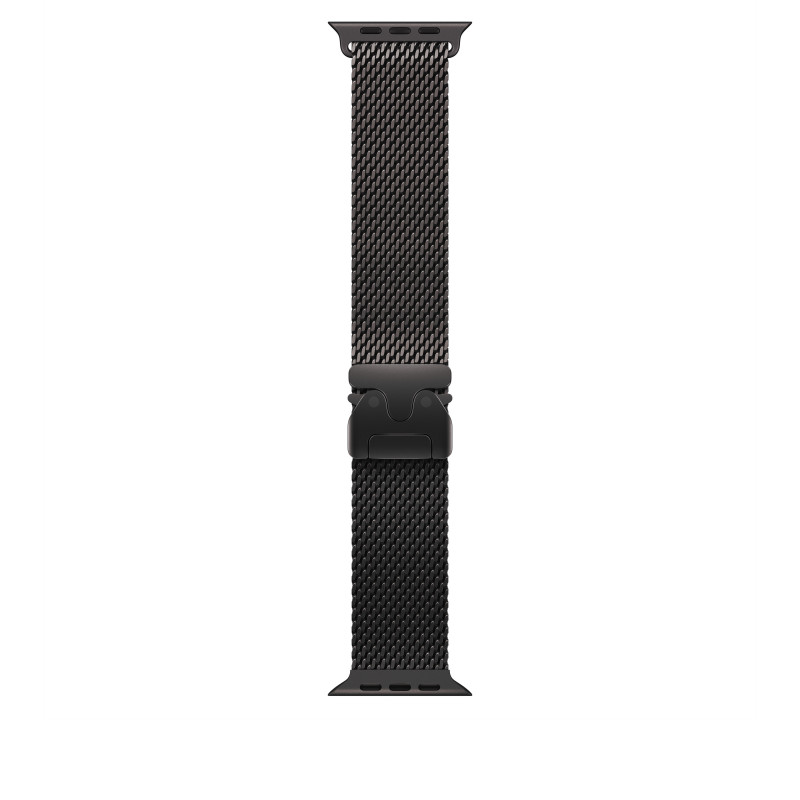 Apple MK0Q4ZM/A Apple Watch titaanist Milano rihm, 49 mm, musta titaani värvi, Large