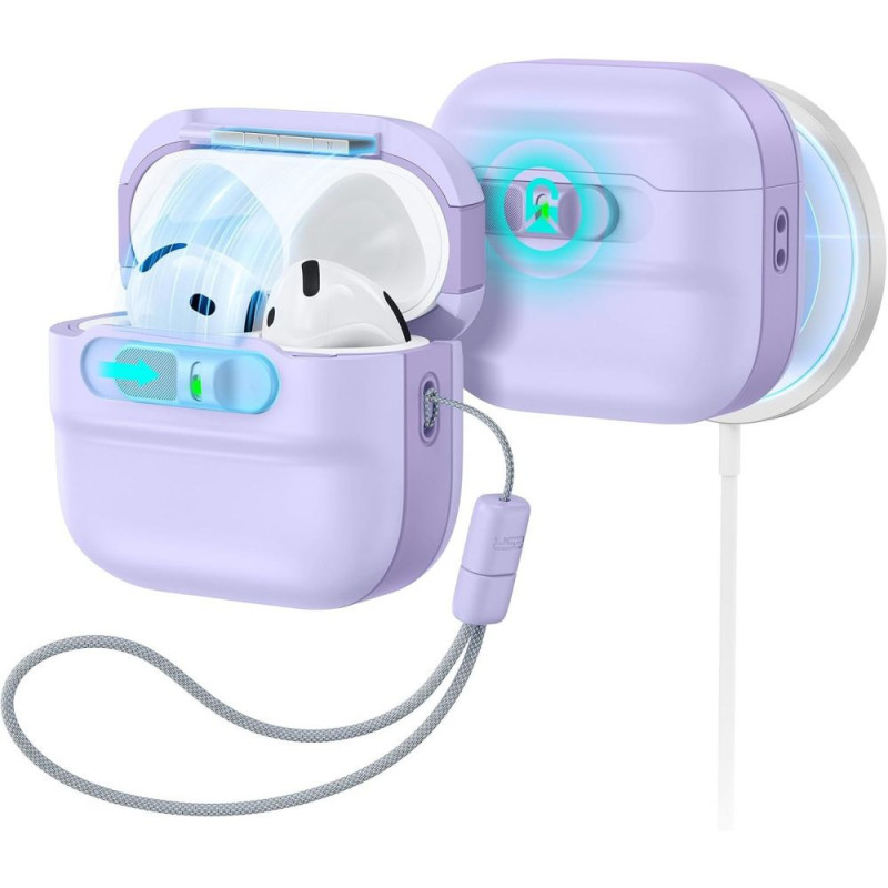 ESR Pulse HaloLock MagSafe ümbris Apple AirPods 4 / 5 jaoks, lavendlililla
