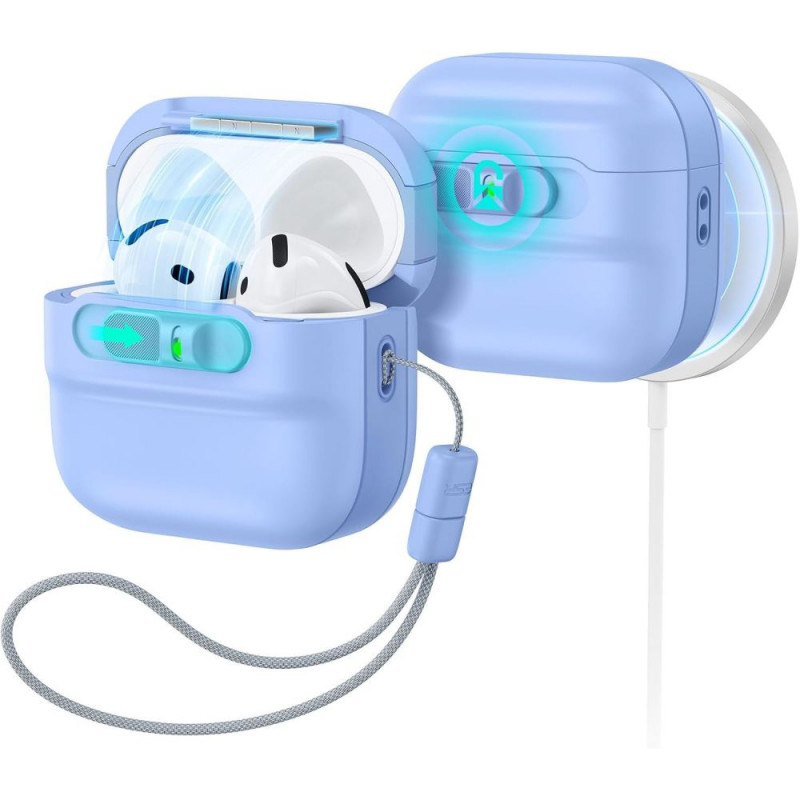 ESR Pulse HaloLock MagSafe ümbris Apple AirPods 4 / 5 jaoks, helesinine