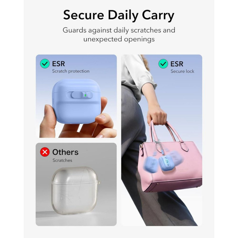 ESR Pulse HaloLock MagSafe ümbris Apple AirPods 4 / 5 jaoks, helesinine