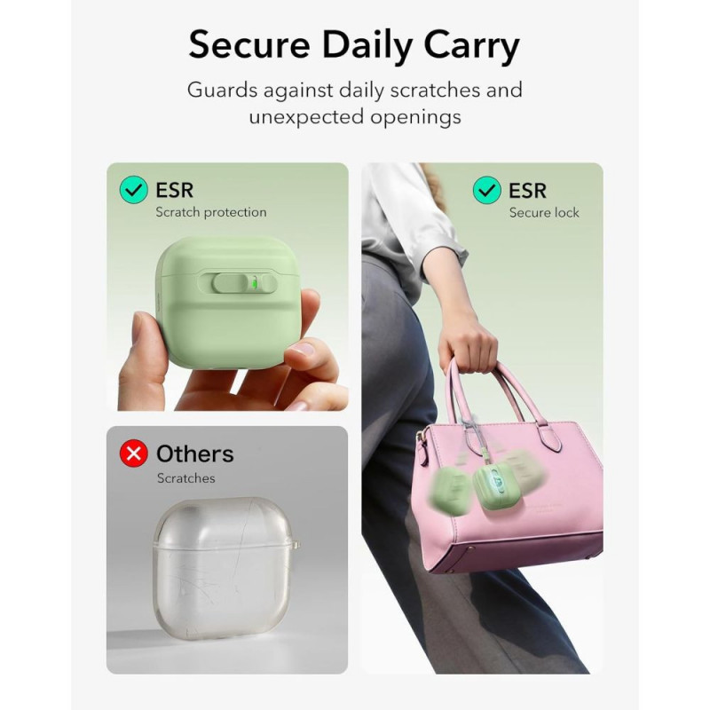 ESR Pulse HaloLock MagSafe ümbris Apple AirPods 4 / 5 jaoks, heleroheline
