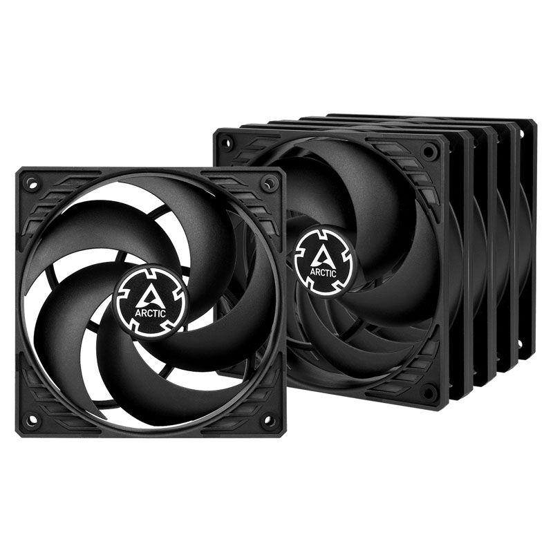 Arctic P12 ACFAN00135A korpuse ventilaatorid, 120 mm, 3-kontaktiga, mustad (5 tk)