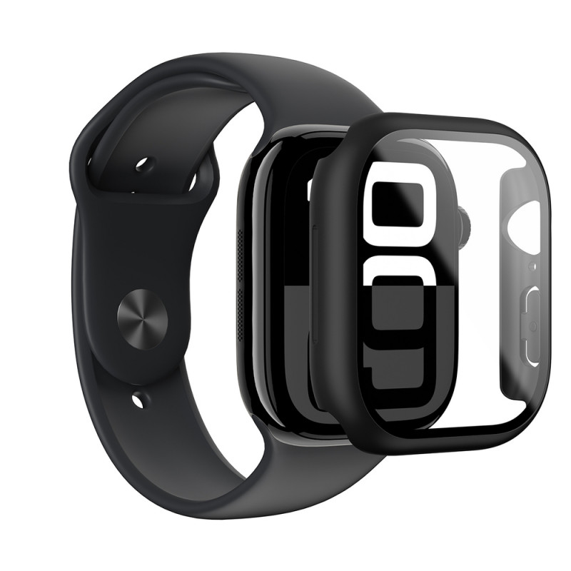 AmazingThing Radix Glass kaitseümbris Apple Watch 42 mm jaoks, karastatud klaas, must