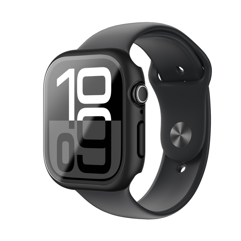 AmazingThing Radix Glass kaitseümbris Apple Watch 42 mm jaoks, karastatud klaas, must