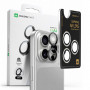 AmazingThing AR Aluminum 3 Lens Glass kaamera objektiivide kaitse raamiga iPhone 16 Pro / 16 Pro Max jaoks, must